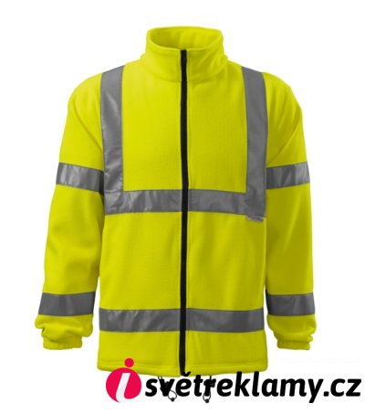 HV Fleece Jacket - Barva: fluorescenční žlutá, Velikost: M